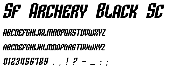 SF Archery Black SC Oblique font